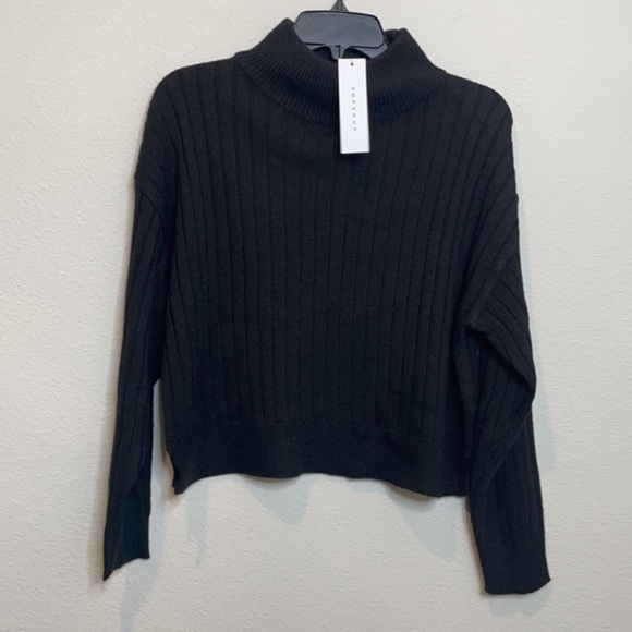 NWT Topshop Mock Neck Rib Top - Picture 5 of 13